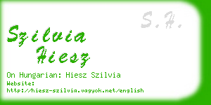 szilvia hiesz business card